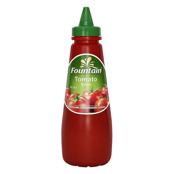 Fountain Squeeze Tomato Sauce 500g ฟาวน์เทน ซอสมะเขือเทศสควิช 500 กรัม (8649)