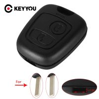 ✘ KEYYOU Remote Key Shell Case Fob For Toyota AYGO For Citroen For Peugeot No blade No logo 2 Buttons