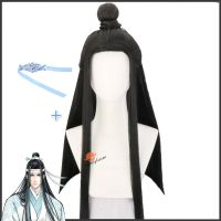 ชุดวิกผมคอสเพลย์อนิเมะ Mo Dao Shi Lan Wangji พร้อมที่คาดผมผมสีดำ + หมวกวิกแบบอิสระสำหรับปาร์ตี้คริสต์มาสฮาโลวีน