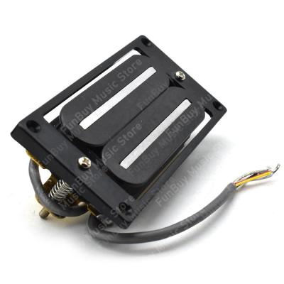 ‘【；】 6Set Dual Blade Hot Rail Electric Guitar Humbucker Pickup Ceramic 4-Wires For LP Electric Guitar With Installing Frame