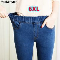 [COD] 2022 clothes 5xl high Elastic Waist Stretch Ankle length push up Jeans for Pants Capris