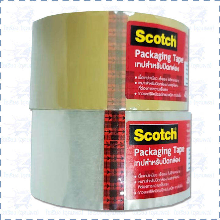Scotch 3M เทปติดกล่อง เทปOPP 48มม x 45 หลา (Packaging Tape) Cot.3605 1