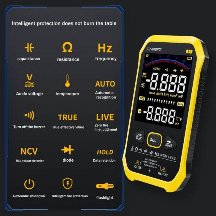 fnirsi-s1-smart-digital-multimeter-accessories-9999counts-ac-dc-voltage-resistance-capacitance-diode-ncv-hz-live-wire