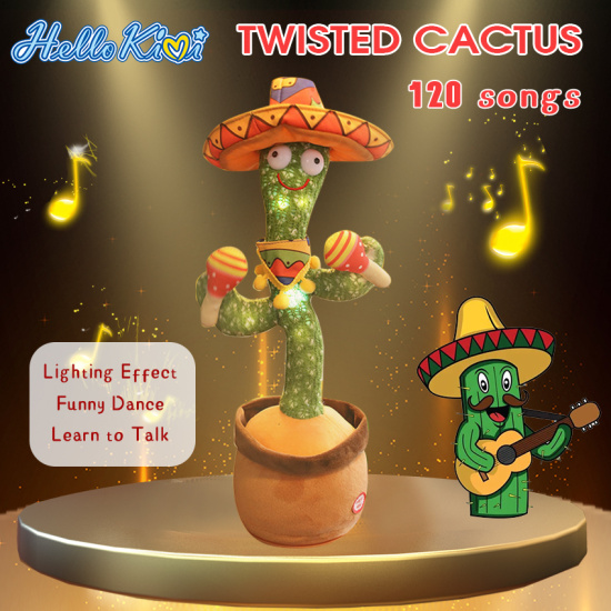 Hellokimi dancing cactus funny electronic shaking cactus singing cactus - ảnh sản phẩm 1