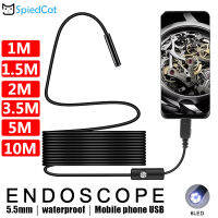 【Limited stock】 【No-profit】 SPIED CAT 1/1/1/1/2/3/5/10เมตรสายอ่อน5.5มิลลิเมตรมินิเลนส์ Endoscope งูตรวจสอบ Android กล้อง USB สำหรับโทรศัพท์ Android PC