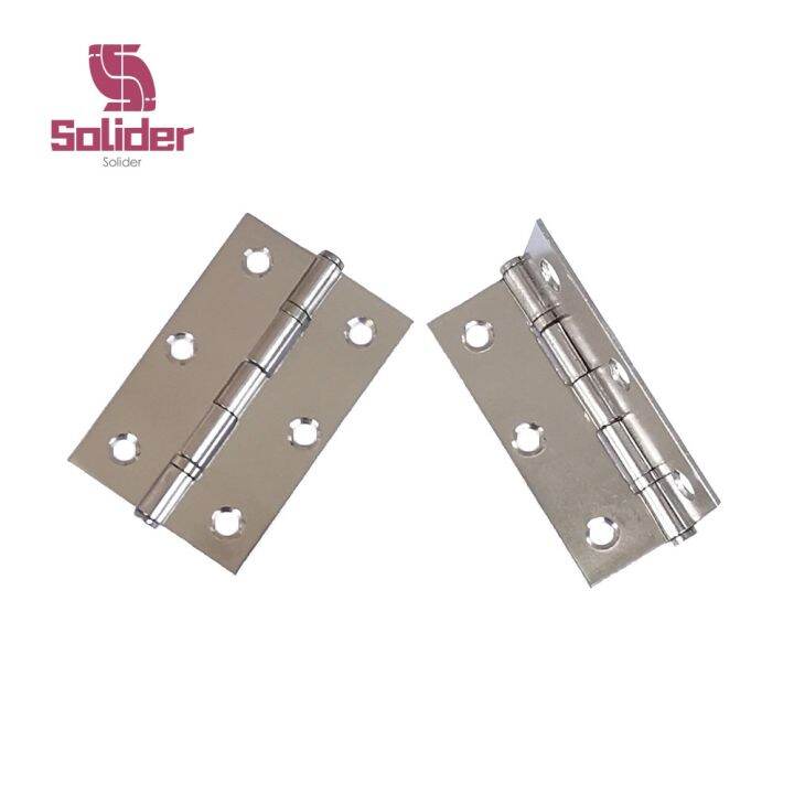 【Maximus metals】 2Pcs 3 Inch Stainless Steel Flat Hinge Doors