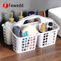 Plastic Shower Caddy Basket with Compartments, Portable Divided Cleaning Supply Storage Organizer with Handle for College Dorm Bathroom