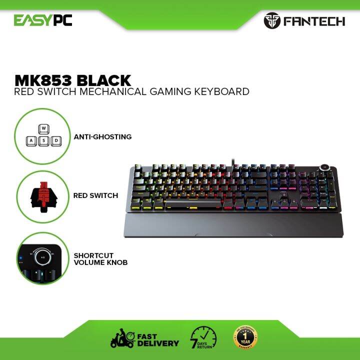 Fantech MK853 Mechanical Gaming Keyboard BlackPink BLUERED Switch