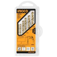 INGCO ดอกสว่านเจาะเหล็ก 6 ตัวชุด (2 - 8 มม.) รุ่น AKDB1065 ( 6 Pcs HSS Drills Set )