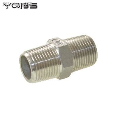 BSP Male Straight Hexagon Joint Nipple Pipe Connection 304 fittings Stainless Steel threaded 1/2 quot; connector ABC