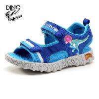 DINO Children Summer Sandals 2023 New T-REX LED Lighting Shoes for 4Y Kids Boys Open Toe Comfortable Beach Sandals Anti-Slip