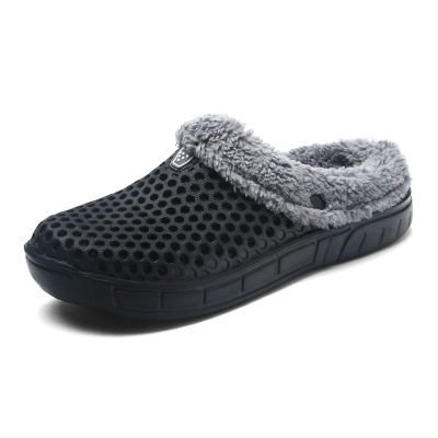Men and Women Winter Slippers Fur Slippers Warm Fuzzy Plush Garden Clogs Mules Slippers Home Indoor Couple Slippers