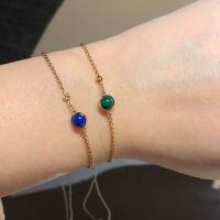 2021 New Fashion Trend Luxury Bead Bracelet For Women Green Malachite Red Agate Blue High Grade Rose Gold Brand Jewelry Shining