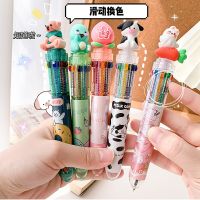 20ชิ้น10สีน่ารักปากกาลูกลื่นลายการ์ตูนกด0.5มิลลิเมตรโรงเรียนนักเรียนเครื่องเขียนปากกาหลากสีเติมสีสัน