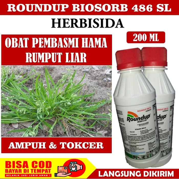 ROUND UP 200ml Pembasmi Rumput Sampai Ke Akar Roundup 200ml Paling