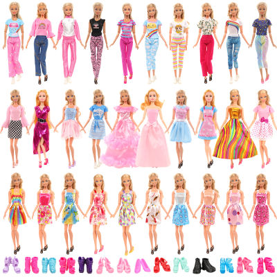 Barwa Fashion Randon Doll Clothes = 5 Skirts + 5 Top Pants + 10 Suspenders Skirts + 10รองเท้าที่ดีที่สุดสำหรับเด็กของเล่นของขวัญวันเกิดเด็กหญิง11.5