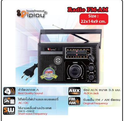 วิทยุAM FM IPLAY IP-800 D