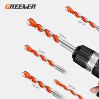 Greener 3-12mm Cross Hex Tile Drill Bits Set Alloy Triangle Drill For Glass Ceramic Concrete Hole Opener Tool Kit