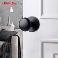 KK&amp;FING Mute Room Door Lock Zinc Alloy Invisible Single-sided Secret Interior Door Lock European Bathroom Spherical Lock Door Hardware