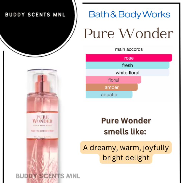 PURE WONDER Bath & Body Works Original Fine Fragrance Mist Full Bottle ...