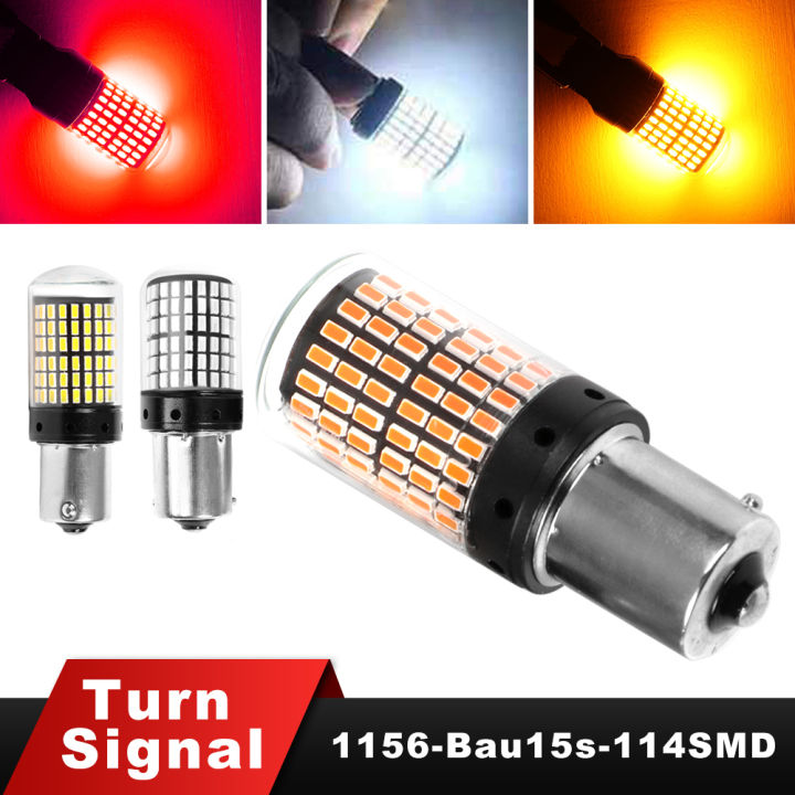Leesa BAU15S 7507 Turn Signal Light PY21W 5009 Canbus No Error Led Bulb  Amber Blinker