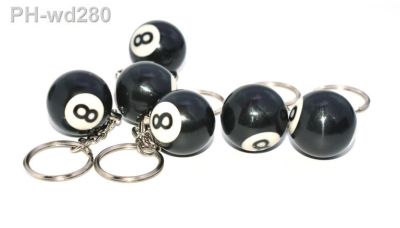 Fashion Creative Billiard Pool Keychain Table Ball Key Ring Lucky Black NO.8 Key Chain 32mm Resin Ball Jewelry Gift Wholesale