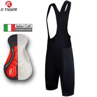 X-TIGER ขี่จักรยาน Bibs กางเกงขาสั้นจักรยาน Tights Triathlon 5D เจลเบาะ Pro Lycra จักรยานกางเกงขาสั้น Breathable Man Mountain Biking กางเกงขาสั้น