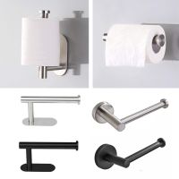 Stainless Steel Bathroom Toilet Paper Holder Black Silver Tissue Paper Towel Hanging Rack for Home Bathroom Organizer Toilet Roll Holders