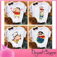 เสื้อยืดสตรีฤดูร้อน Crayon Shin-Chan เสื้อแขนสั้นหญิงสุภาพสตรี