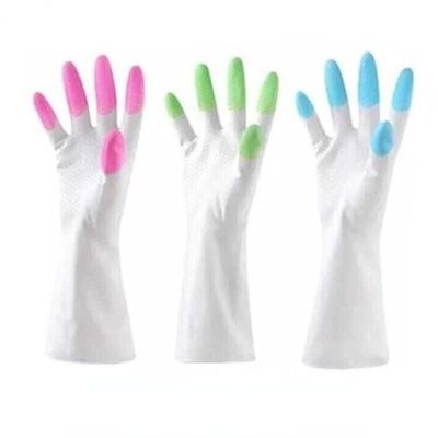 New Arrival White Dishwashing Latex Gloves Waterproof Durable Kitchen Dishes Washing Clothes Rubber Cleaning Housework Hot Sale Safety Gloves