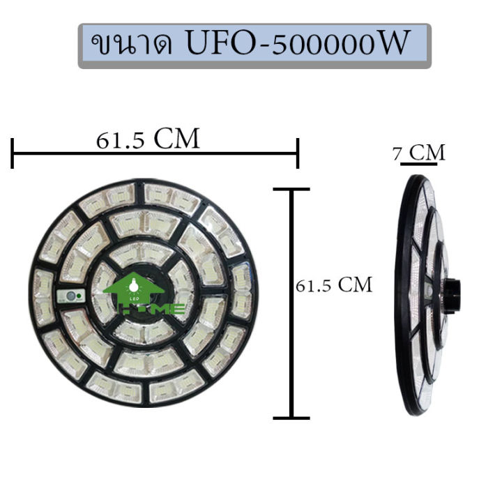 ใหม่ล่าสุด-ufo-500000w-1272led-สว่าง-360-องศา-กันน้ำ-ip67-ใช้พลังงานแสงอาทิตย์100-รับประกัน1ปี