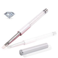 BQAN White Snow Nail Tool Gel Brush with Rhinestone Nail Supplies 4#