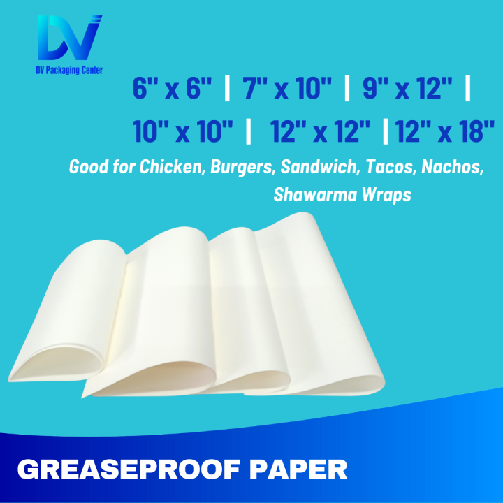DV Greaseproof Grease Proof Paper (1 Pack x 100 Sheets) Lazada PH