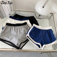 ZhuXia Women S Contrast Color Sports Casual Pants Loose High Waist Shorts New Outerwear Pants