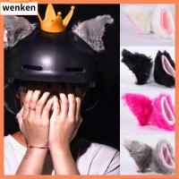 WENKEN 2pcs ของใหม่ รถยนต์ไฟฟ้ารถ ตกแต่งน่ารักๆ หมวกกันน็อคหูแมว สติ๊กเกอร์มอเตอร์ครอส ตกแต่งหมวกกันน็อครถจักรยานยนต์ ขับรถมีสไตล์