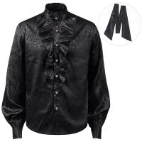 [COD] 2023 new European and mens pleated medieval steampunk top inner