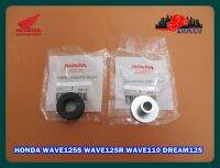 HONDA WAVE125S WAVE125R WAVE110 DREAM125 RUBBER &amp; COLLAR MAIN STEP MOUNT "GENUINE PARTS" // ลูกยาง &amp; บูช รองเหล็กพักเท้าหน้า ของแท้ รับประกันคุณภาพ