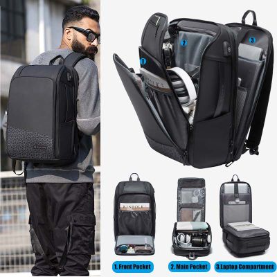 TOP☆KAKA Men Backpacks Large Capacity Bags USB Charging Laptop Backpack Travel Backpack School Bag