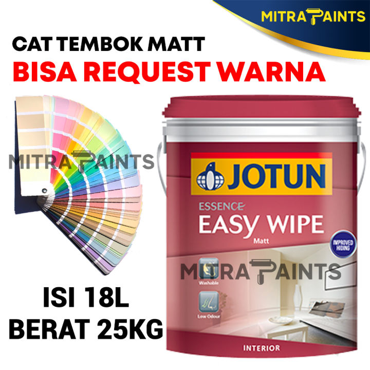 Cat Tembok Interior Jotun Easy Wipe 18 Liter 25 Kg 1 Pail Bisa Custom Warna Tinting Lazada 9124