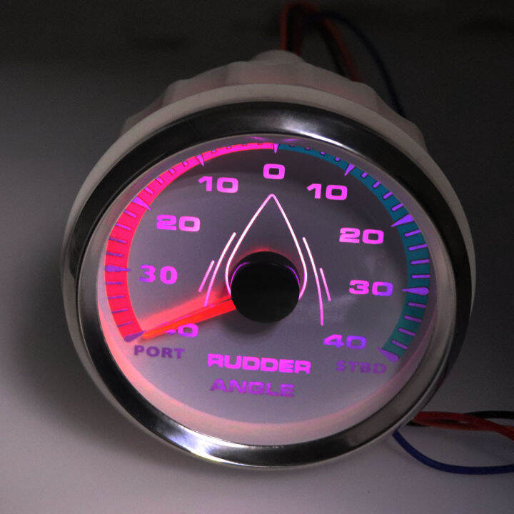 Misuratore Angolo Timone Per Barche 85mm – Display Multicolore IP67 In Acciaio Inox Per Yacht E Veicoli