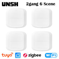 Tuya สมาร์ท Wifizigbee สวิทช์ปุ่มกดสวิทช์2แก๊ง6ฉากไร้สายสมาร์ทบ้านควบคุมระยะไกลอัตโนมัติสถานการณ์สวิทช์