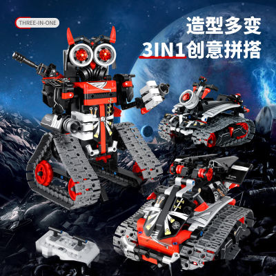 Wanzhi ของเล่นเด็กชายของขวัญเด็กรุ่น6หุ่นยนต์ควบคุมระยะไกลโปรแกรมประกอบอณุภาคเล็กโปรแกรมบล็อคก่อสร้าง