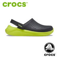 【ใหม่เอี่ยมของแท้】CROCS รองเท้าแตะกีฬาผู้ชายและผู้หญิงสีเขียวเรืองแสงรองเท้าแตะลำลองน้ำหนักเบาและสวมใส่สบาย