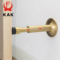 KAK Pure Copper Hydraulic Buffer Mute Door Stop Floor Wall-Mounted Bumper Door Stopper Holder Non Magnetic Door Touch Hardware