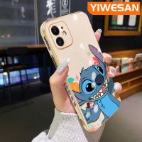 YIWESAN เคสสำหรับ iPhone 11 11 Pro 11 Pro Max,เคสโทรศัพท์บางลายการ์ตูนขอบสี่เหลี่ยมหรูหรารูปแบบใหม่เคสซิลิโคนกันกระแทกคลุมทั้งหมดป้องกันเลนส์กล้อง