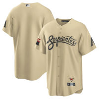 ?เสื้อเบสบอลเอมเอวบีเจอร์ซีย์ผู้ชายเสื้อแอริโซนาไดมอนด์แบ็คส์เมืองทอง2023เจอร์ซีย์จำลอง