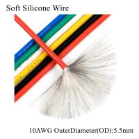 10awg ซิลิโคนลวดสายทดสอบที่มีความยืดหยุ่นสูงสายเจลสายอุณหภูมิสูงนุ่มกระป๋องทองแดงรุ่นตัวนำสายไฟ