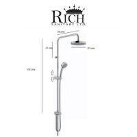 woww Rich Collection Rain Shower ชุดเรนชาเวอร์ ครบชุด 90197R คุ้มสุดสุด ฝักบัว แรง ดัน สูง ฝักบัว อาบ น้ำ ก๊อก ฝักบัว เร น ชาว เวอร์