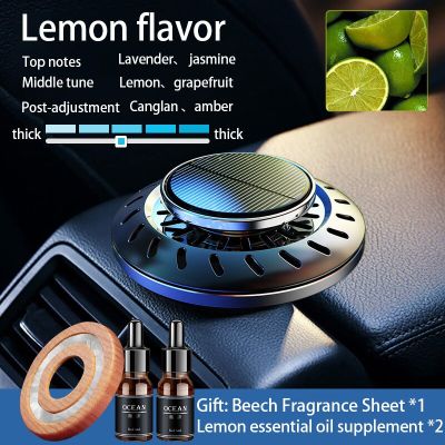 【DT】  hotSolar Aromatherapy Diffuser UFO Styling Car Air Freshener Long Lasting Fragrance In The Car Creative Mens Solid Ornaments
