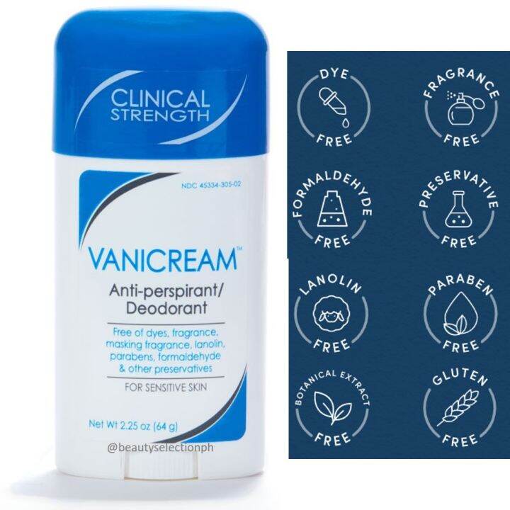 Vanicream Antiperspirant Deodorant for Sensitive Skin Lazada PH